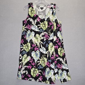 J.JILL Wearever Collection Soft Stretch Floral Tank Dress Size M Petite